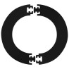 Jeu de cibles professionnel en sisal avec 6 fléchettes 