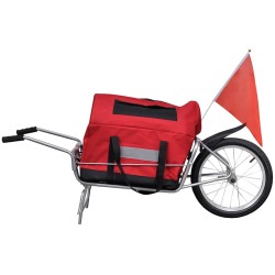 Remorque de vélo à une roue avec sac de rangement 