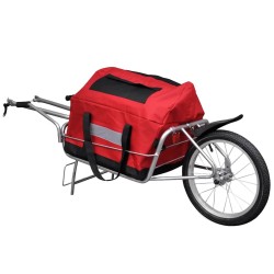 Remorque de vélo à une roue avec sac de rangement 