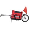 Remorque de vélo à une roue avec sac de rangement 