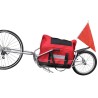 Remorque de vélo à une roue avec sac de rangement 