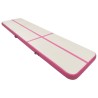 Tapis gonflable de gymnastique avec pompe 800x100x15cm PVC Rose 
