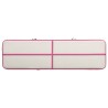 Tapis gonflable de gymnastique avec pompe 800x100x15cm PVC Rose 