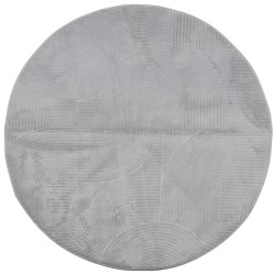Tapis IZA poils courts style scandinave gris Ø 100 cm 