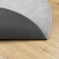 Tapis IZA poils courts style scandinave gris Ø 100 cm 
