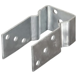 Piquets de clôture 12 pcs argenté 8x6x15 cm acier galvanisé 