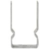Piquets de clôture 12 pcs argenté 8x6x15 cm acier galvanisé 