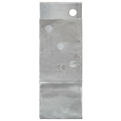 Piquets de clôture 12 pcs argenté 8x6x15 cm acier galvanisé 