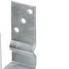 Piquets de clôture 12 pcs argenté 8x6x15 cm acier galvanisé 