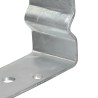 Piquets de clôture 12 pcs argenté 8x6x15 cm acier galvanisé 