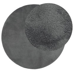 Tapis OVIEDO à poils courts anthracite Ø 200 cm 