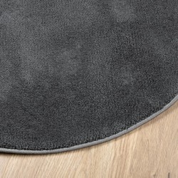 Tapis OVIEDO à poils courts anthracite Ø 200 cm 