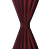 2 pcs Rideau à Passant Micro Satin Bordeaux 140 x 245 cm 