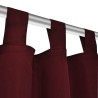 2 pcs Rideau à Passant Micro Satin Bordeaux 140 x 245 cm 