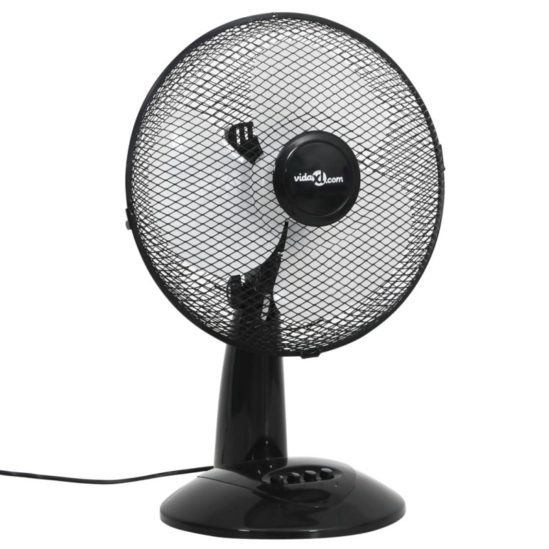 Ventilateur de table 3 vitesses 30 cm 40 W Noir 