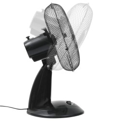 Ventilateur de table 3 vitesses 30 cm 40 W Noir 
