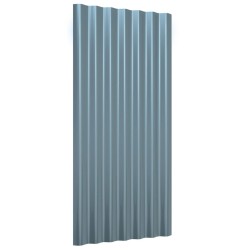 Panneaux de toit 12 pcs Acier enduit de poudre Gris 80x36 cm 