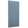 Panneaux de toit 12 pcs Acier enduit de poudre Gris 80x36 cm 