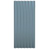 Panneaux de toit 12 pcs Acier enduit de poudre Gris 80x36 cm 