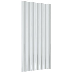 Panneaux de toit 12 pcs Acier enduit de poudre Gris 80x36 cm 