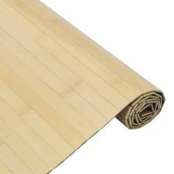 Tapis rectangulaire naturel clair 70x100 cm bambou 