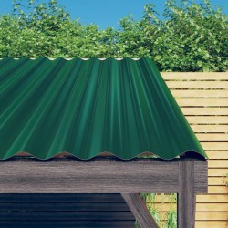 Panneaux de toit 36 pcs Acier enduit de poudre Vert 60x36 cm 
