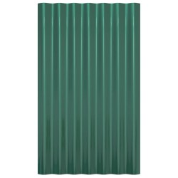 Panneaux de toit 36 pcs Acier enduit de poudre Vert 60x36 cm 