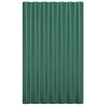 Panneaux de toit 36 pcs Acier enduit de poudre Vert 60x36 cm 
