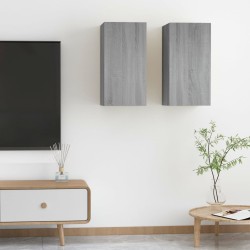 Meubles TV 2 pcs Sonoma gris 30,5x30x60 cm Bois d'ingénierie 