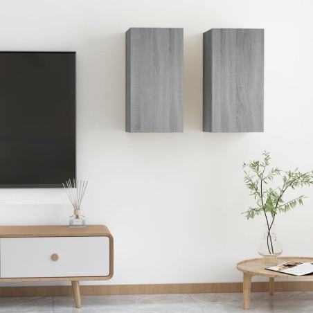 Meubles TV 2 pcs Sonoma gris 30,5x30x60 cm Bois d'ingénierie 