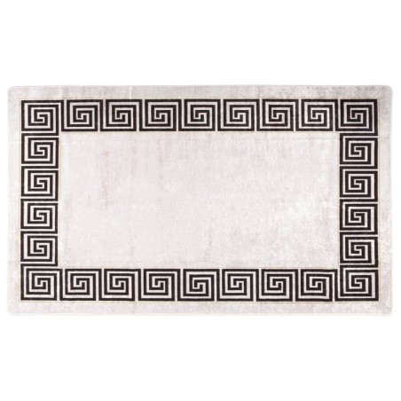 Tapis lavable blanc et noir 150x230 cm antidérapant 
