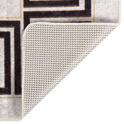 Tapis lavable blanc et noir 150x230 cm antidérapant 