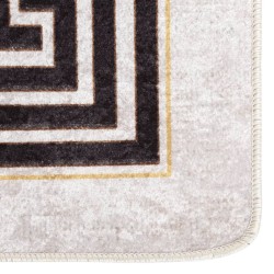 Tapis lavable blanc et noir 150x230 cm antidérapant 