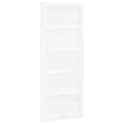 Porte de grange Blanc 80x1,8x204,5 cm Bois massif de pin 
