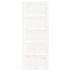 Porte de grange Blanc 80x1,8x204,5 cm Bois massif de pin 