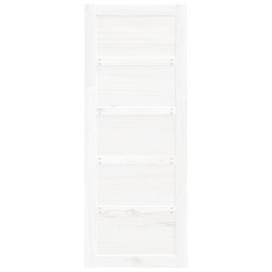 Porte de grange Blanc 80x1,8x204,5 cm Bois massif de pin 