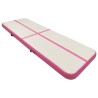 Tapis gonflable de gymnastique avec pompe 400x100x15cm PVC Rose 