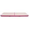 Tapis gonflable de gymnastique avec pompe 400x100x15cm PVC Rose 