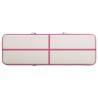 Tapis gonflable de gymnastique avec pompe 400x100x15cm PVC Rose 