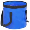 Seaux pliables 2 pcs bleu 30 L PVC 