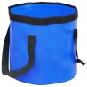 Seaux pliables 2 pcs bleu 30 L PVC 