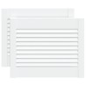 Portes d'armoire à persiennes 2pcs blanc 39,5x49,4cm pin massif 