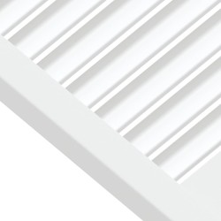 Portes d'armoire à persiennes 2pcs blanc 39,5x49,4cm pin massif 