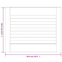 Portes d'armoire à persiennes 2pcs blanc 39,5x49,4cm pin massif 