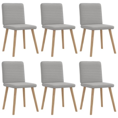 Chaises à manger lot de 6 gris nuage tissu 