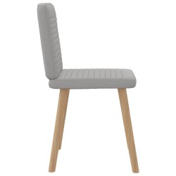 Chaises à manger lot de 6 gris nuage tissu 
