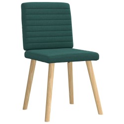 Chaises à manger lot de 6 vert foncé tissu 