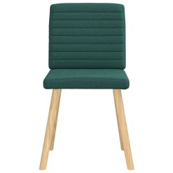 Chaises à manger lot de 6 vert foncé tissu 