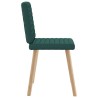 Chaises à manger lot de 6 vert foncé tissu 