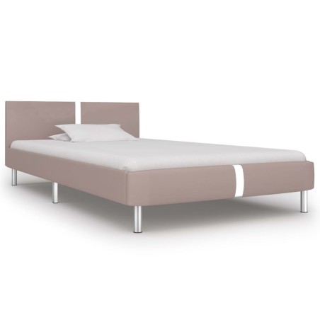 Cadre de lit sans matelas cappuccino similicuir 90x200 cm 